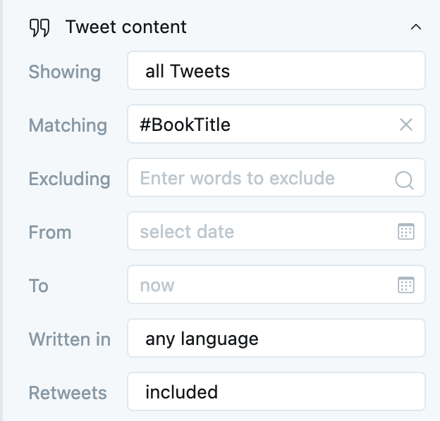 TweetDeck product screenshot showing how TweetDeck can search for keywords, hashtags, or general terms.