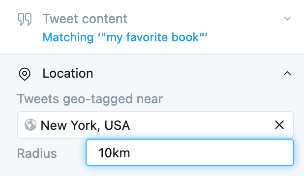 TweetDeck product screenshot showing how to search a favorite.